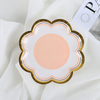 Disposable Hot Stamping Petal Paper Plate