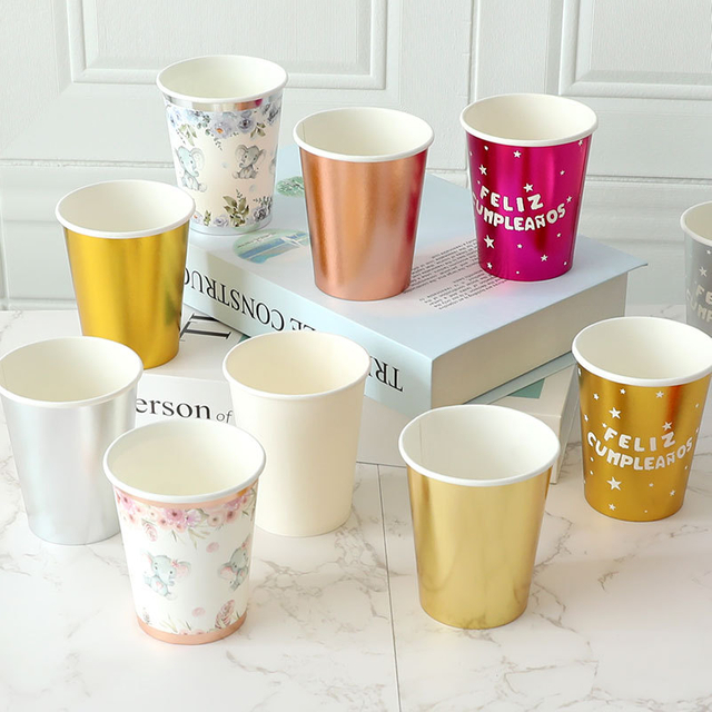 Factory direct sale bronzing party paper cups