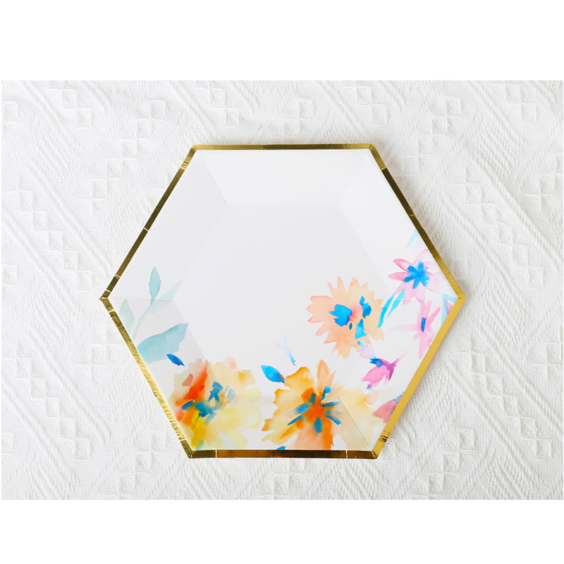 Custom Printed Plates Disposable Paper Plate