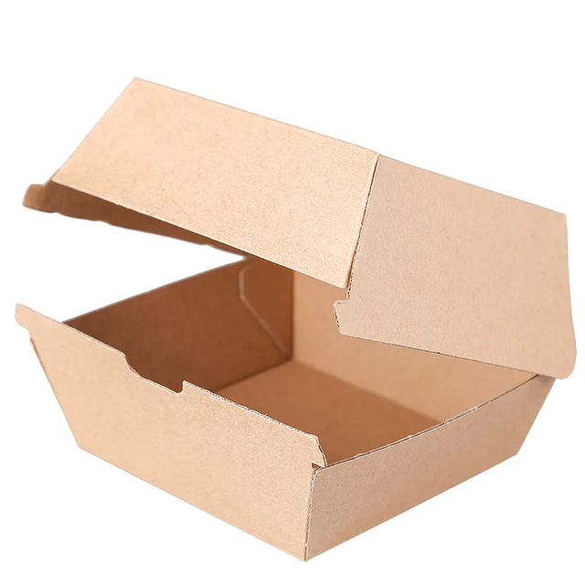 Manufacturers directly supply degradable kraft paper lunch box packing box