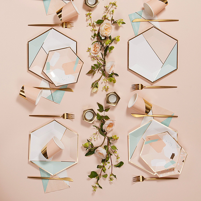 Disposable Printed Square Paper Plate