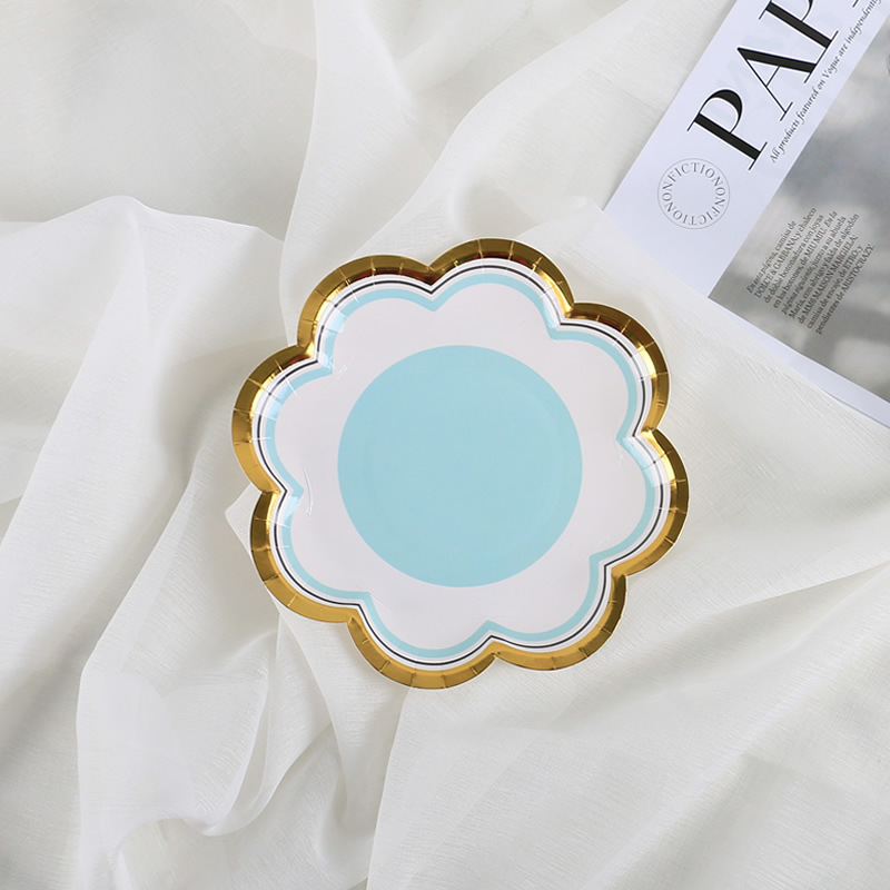 Disposable Hot Stamping Petal Paper Plate