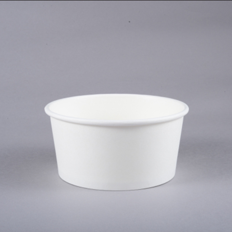 Natural material degradable thickened kraft disposable paper bowl