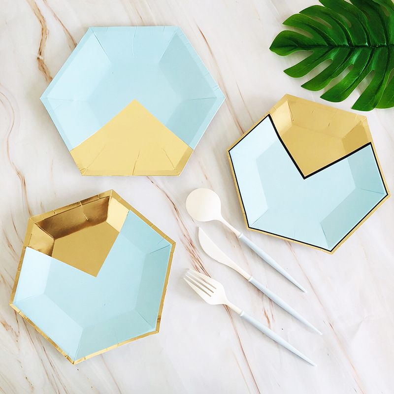 Factory Direct Sale High Quality Hexagonal Paper Plate