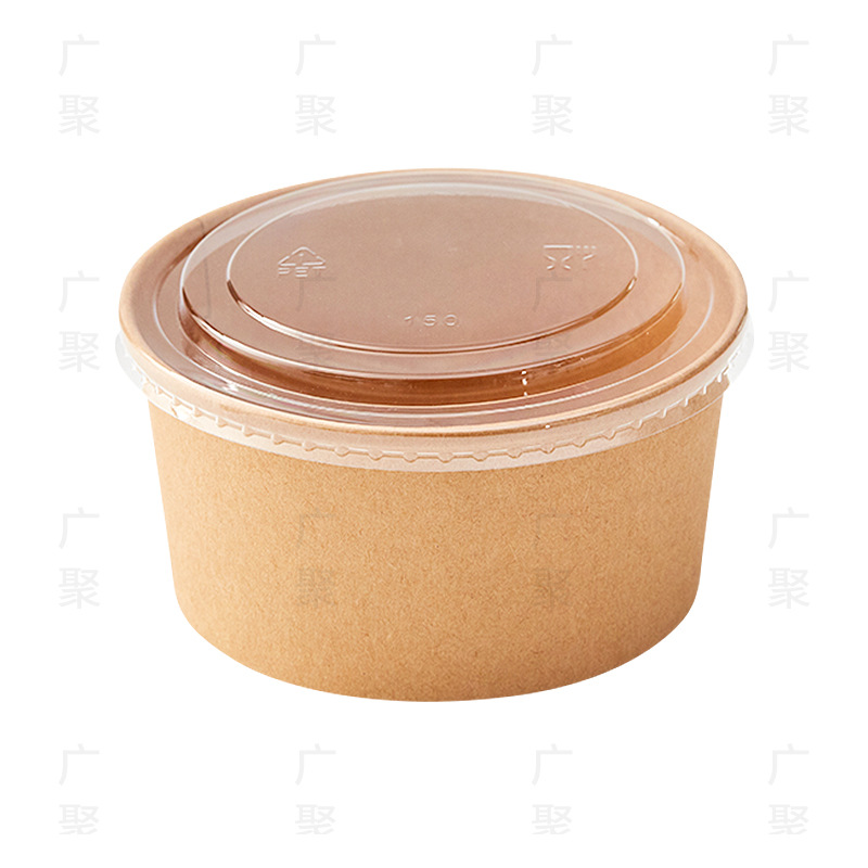 Large capacity disposable paper bowl is safe and hygienic