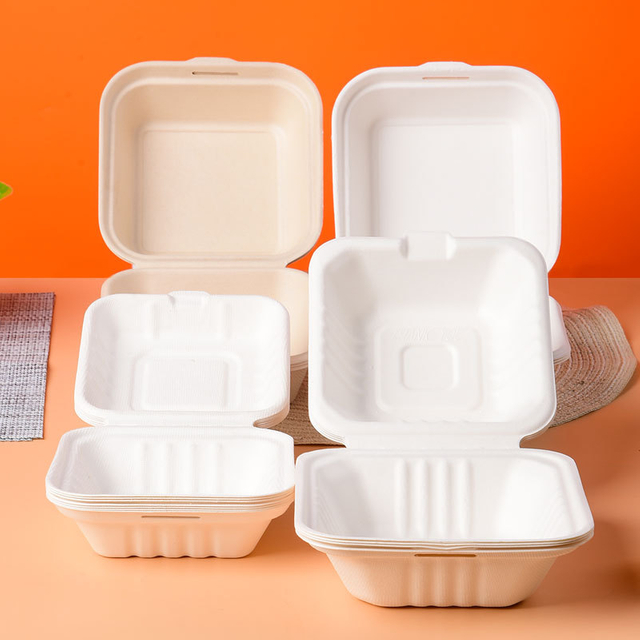 Environmentally friendly disposable paper lunch box is safe, sanitary, waterproof and oil-proof