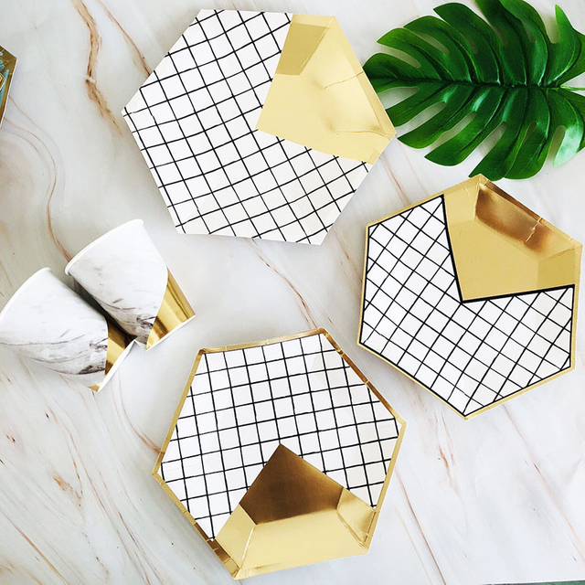 Factory Direct Sale High Quality Hexagonal Paper Plate