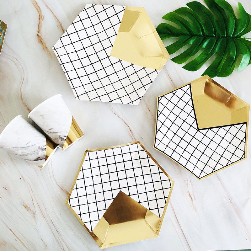Factory Direct Sale High Quality Hexagonal Paper Plate