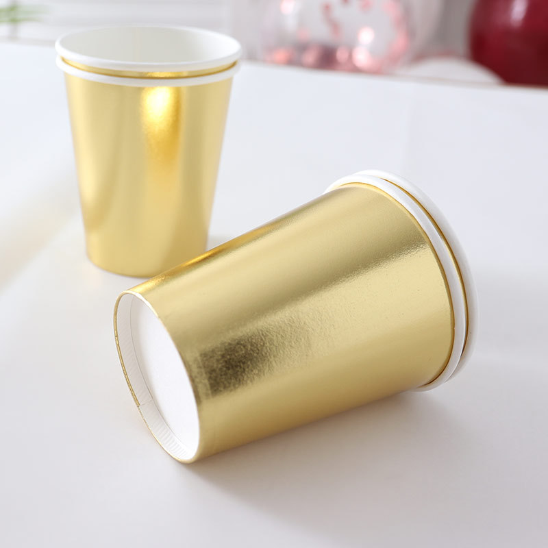 Factory direct sale bronzing party paper cups
