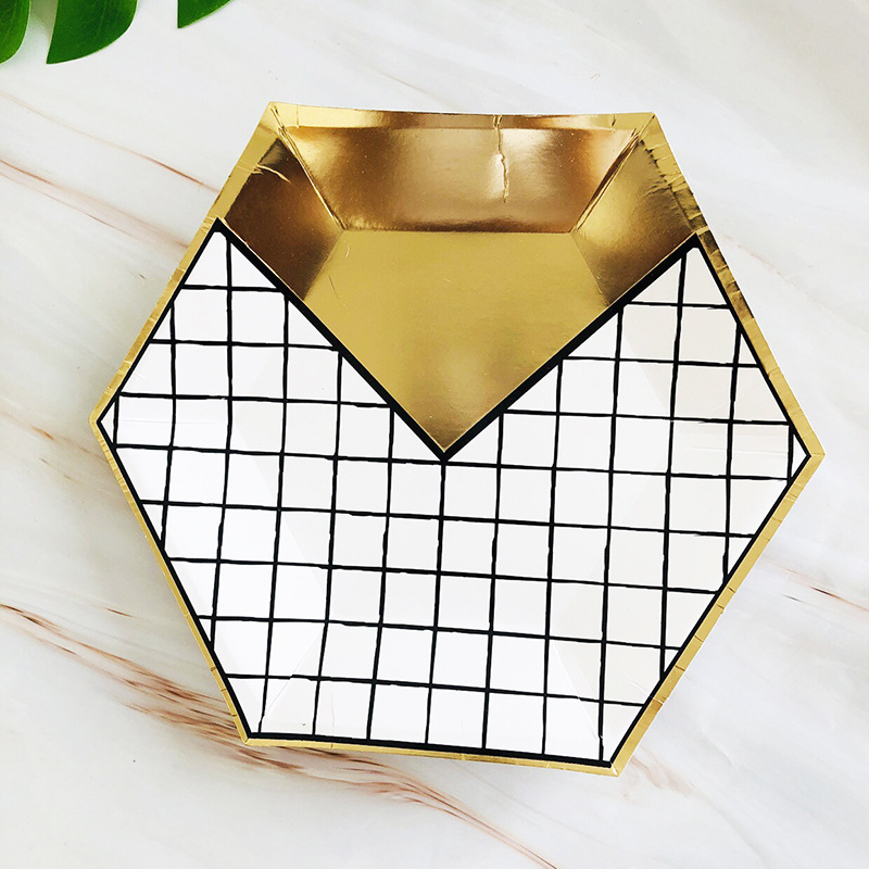 Factory Direct Sale High Quality Hexagonal Paper Plate