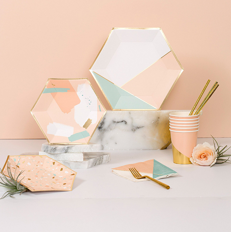 Disposable Printed Square Paper Plate