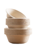 Brown large capacity Bio-explanatory round disposable paper bowl