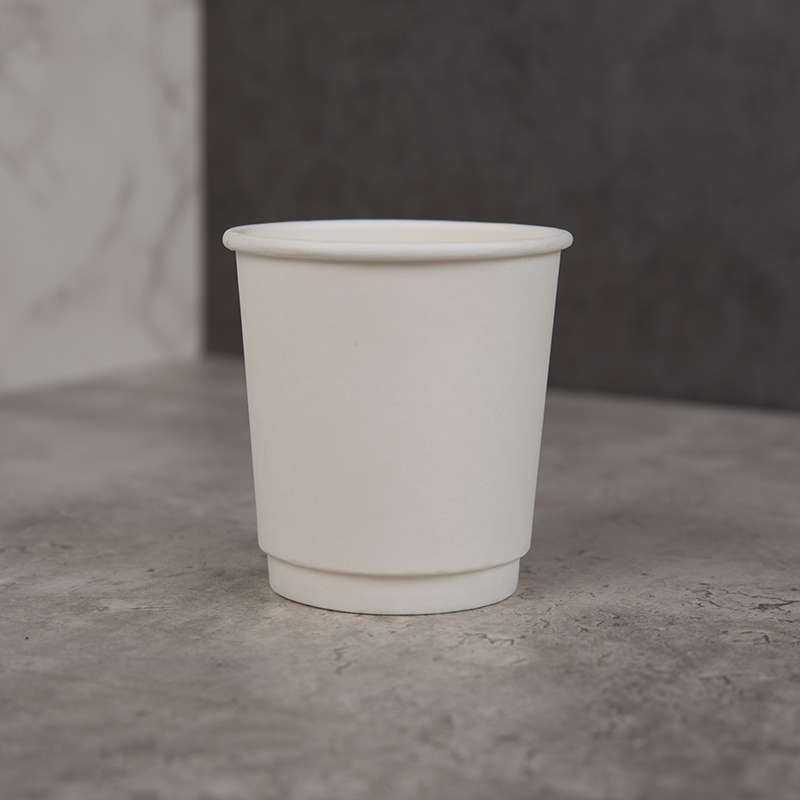High quality double layer pure white disposable paper cup