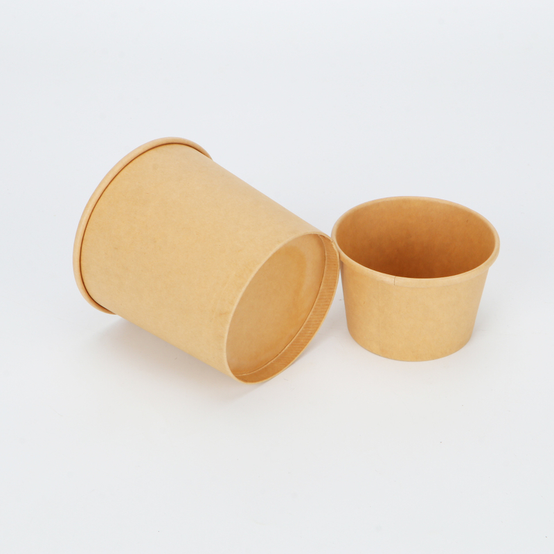 Kraft Paper Bowl Biodegradable Safe Environmental Protection Waterproof Factory Direct Sales