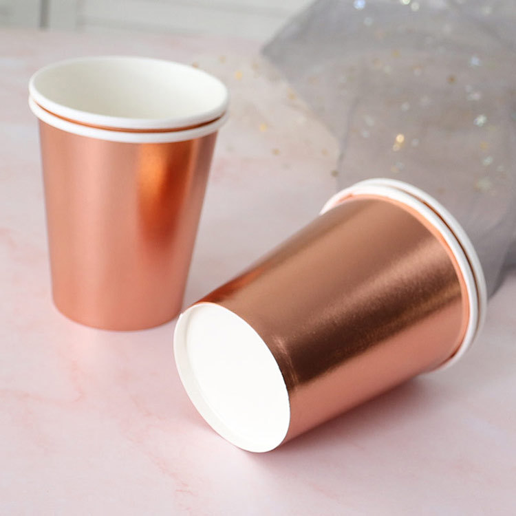 Factory direct sale bronzing party paper cups