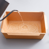Safe environmental protection degradable disposable kraft paper lunch box waterproof and oil proof