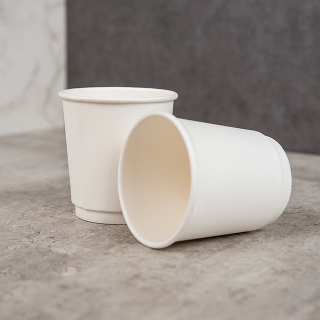 High quality double layer pure white disposable paper cup